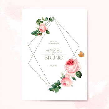 Wedding invitation card decorated with roses .. | Free stock vector - 543344