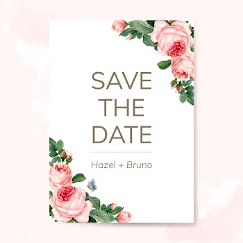 Wedding invitation card decorated with roses .. | Free stock vector - 543354