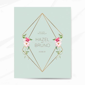 Wedding invitation card mockup vector | Free stock vector - 518760