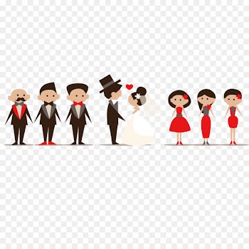 Wedding invitation Cartoon Clip art - Vector married kiss 