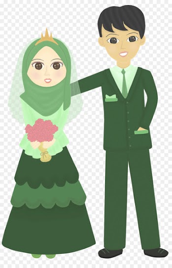 Wedding invitation Clip art Islamic marital practices Quran Marriage - green lady suit 
