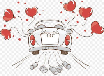Wedding invitation Clip art - Just Married 