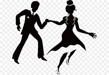 Wedding invitation Clip art - Silhouette couple running 