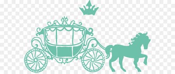 Wedding invitation Clip art - Vector flat wedding carriage 