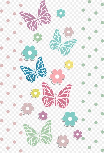 Wedding invitation - Colorful butterfly 