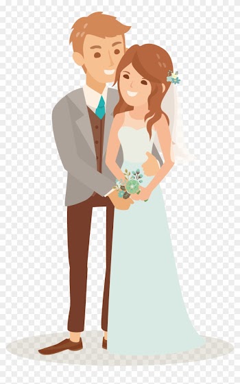 Wedding Invitation Convite - Wedding Couple Vector Png