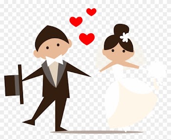 Wedding Invitation Couple Clip Art - Wedding Clipart Transparent