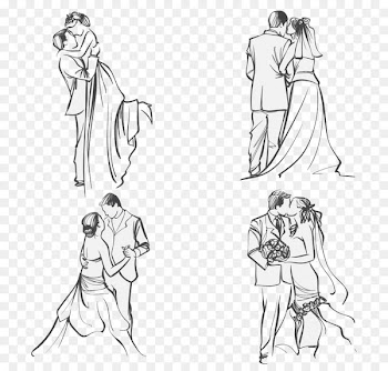 Wedding invitation couple Marriage Clip art - Couple vector material 