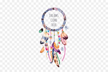 Wedding invitation Dreamcatcher Illustration - Hand-painted feathers 