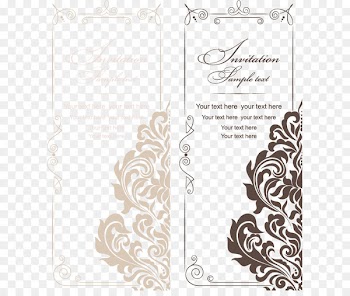 Wedding invitation - European and American vintage style wedding invitations vector pattern 