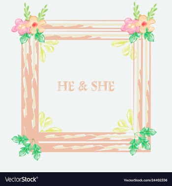 Wedding invitation floral card with vector image