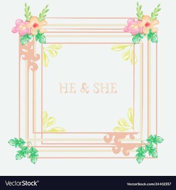 Wedding invitation floral card with vector image