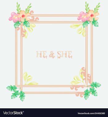 Wedding invitation floral card with vector image