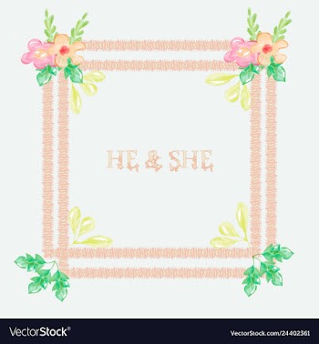 Wedding invitation floral card with vector image