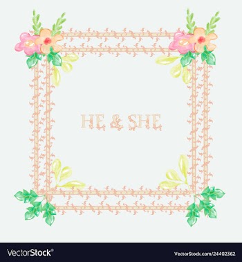 Wedding invitation floral card with vector image