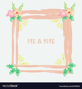 Wedding invitation floral card with vector image