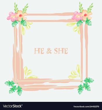 Wedding invitation floral card with vector image