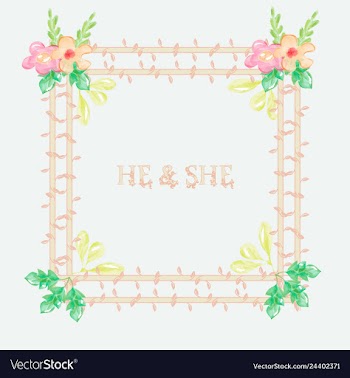 Wedding invitation floral card with vector image