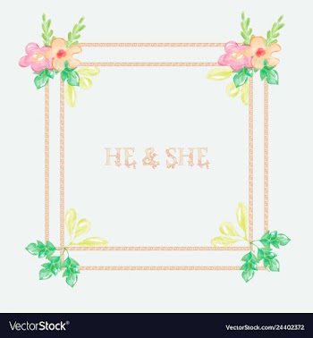 Wedding invitation floral card with vector image