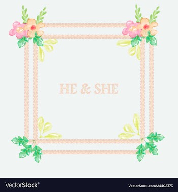 Wedding invitation floral card with vector image