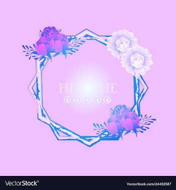 Wedding invitation floral card with vector image