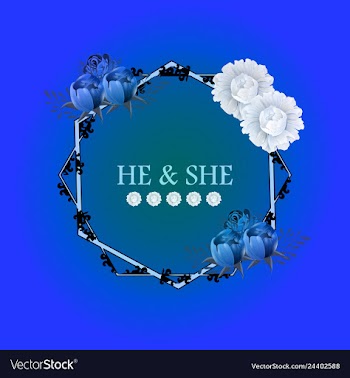 Wedding invitation floral card with vector image