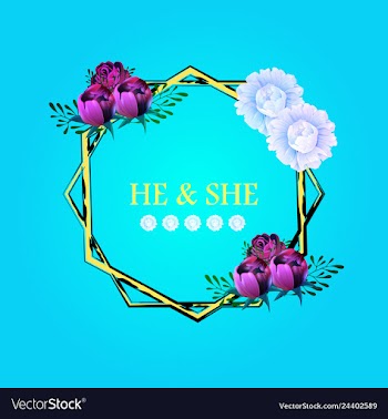 Wedding invitation floral card with vector image
