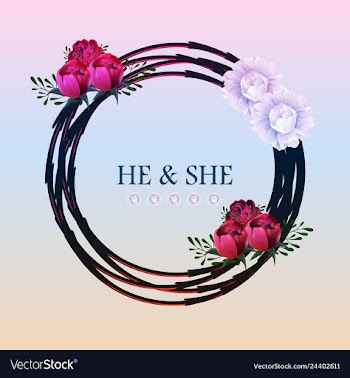 Wedding invitation floral card with vector image