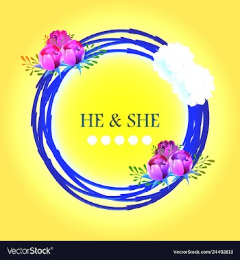 Wedding invitation floral card with vector image