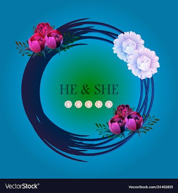 Wedding invitation floral card with vector image