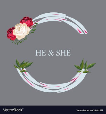 Wedding invitation floral card with vector image