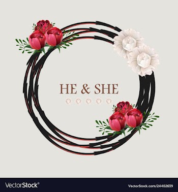 Wedding invitation floral card with vector image