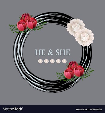 Wedding invitation floral card with vector image