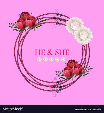 Wedding invitation floral card with vector image