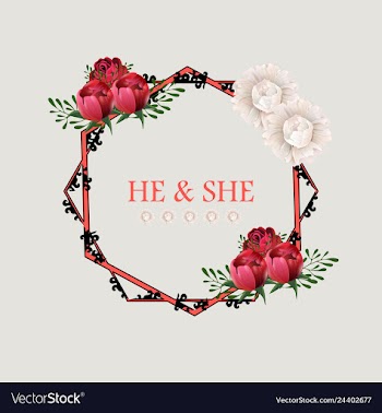 Wedding invitation floral card with vector image