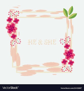 Wedding invitation floral card with vector image