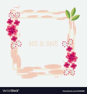 Wedding invitation floral card with vector image