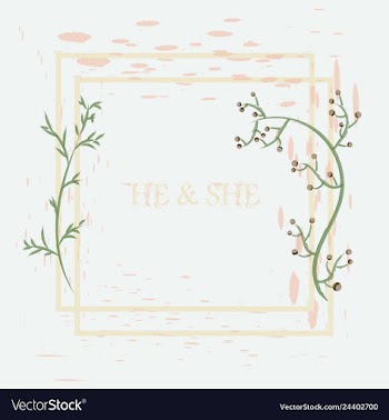 Wedding invitation floral card with vector image