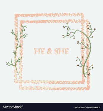 Wedding invitation floral card with vector image
