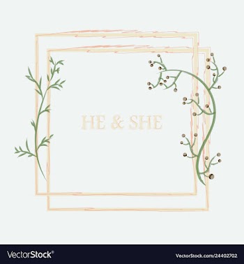Wedding invitation floral card with vector image