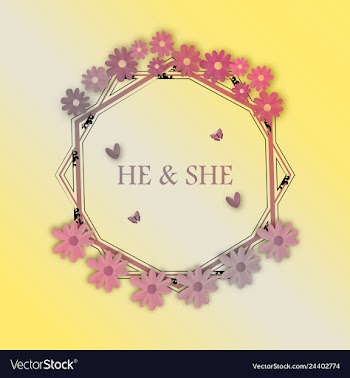 Wedding invitation floral card with vector image