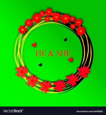Wedding invitation floral card with vector image