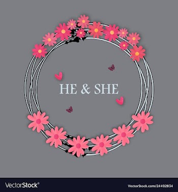 Wedding invitation floral card with vector image