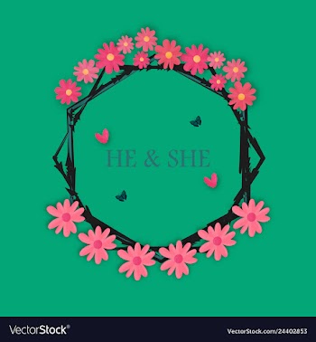 Wedding invitation floral card with vector image