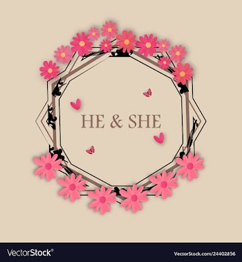 Wedding invitation floral card with vector image