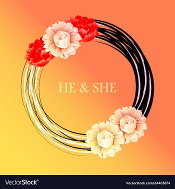Wedding invitation floral card with vector image