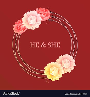 Wedding invitation floral card with vector image