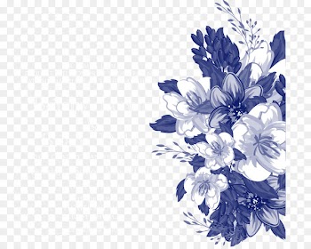 Wedding invitation Floral design Blue Flower - Vector Blue flowers wedding invitations 