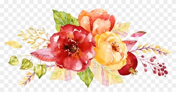 Wedding Invitation Flower Autumn Watercolor Painting - April 2018 Spring Calendar