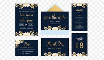 Wedding invitation Flower Blue Illustration - Vector wedding invitation posters Taiwan card design material 